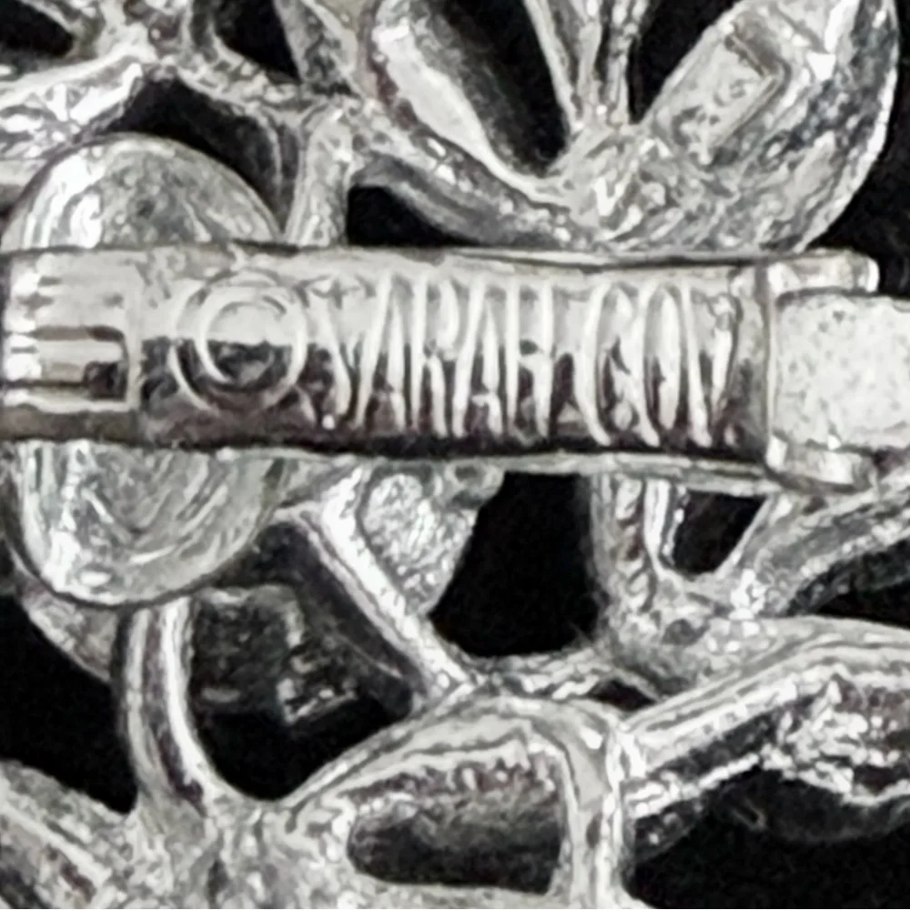 Vintage Sara Coventry Silver Snowflake Clip Earrings Smokey Rhinestone